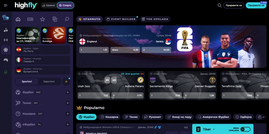 HighFlyBet kladionica – live kladenje i koeficijenti